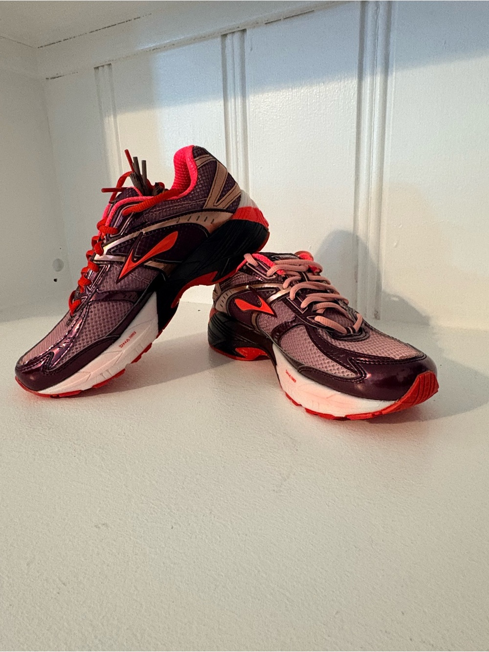 Brooks Women's Purple and Pink Athletic Running Shoes - Picture 2 of 6